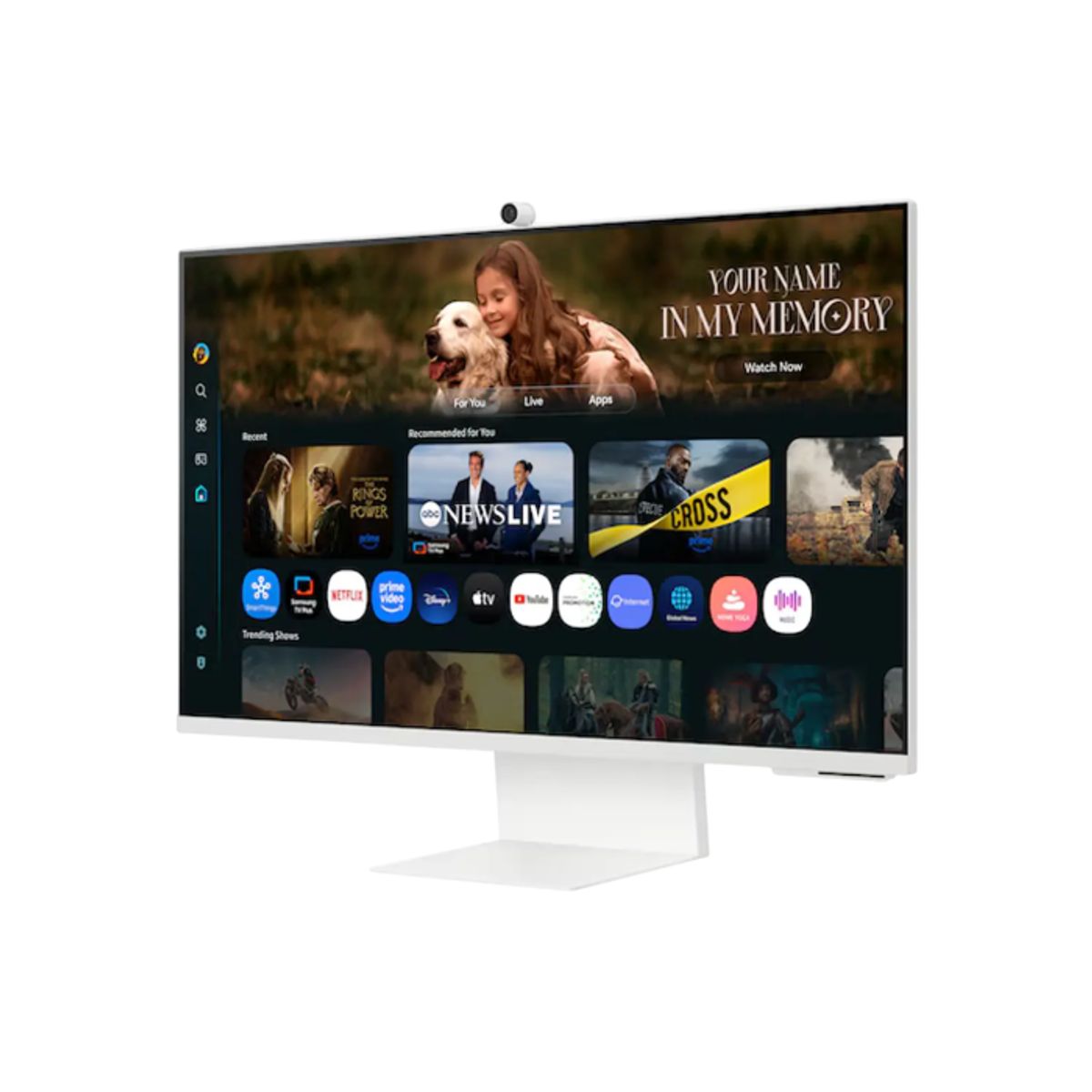 SAMSUNG - Samsung M8 M80F Smart Monitor 32" 4K UHD, 16:9, 400cd, VA, HDR10+, USB-C 65W, Wi-Fi 5, Bluetooth 5.2, Gaming Hub, SmartThings, AI, Blanco
