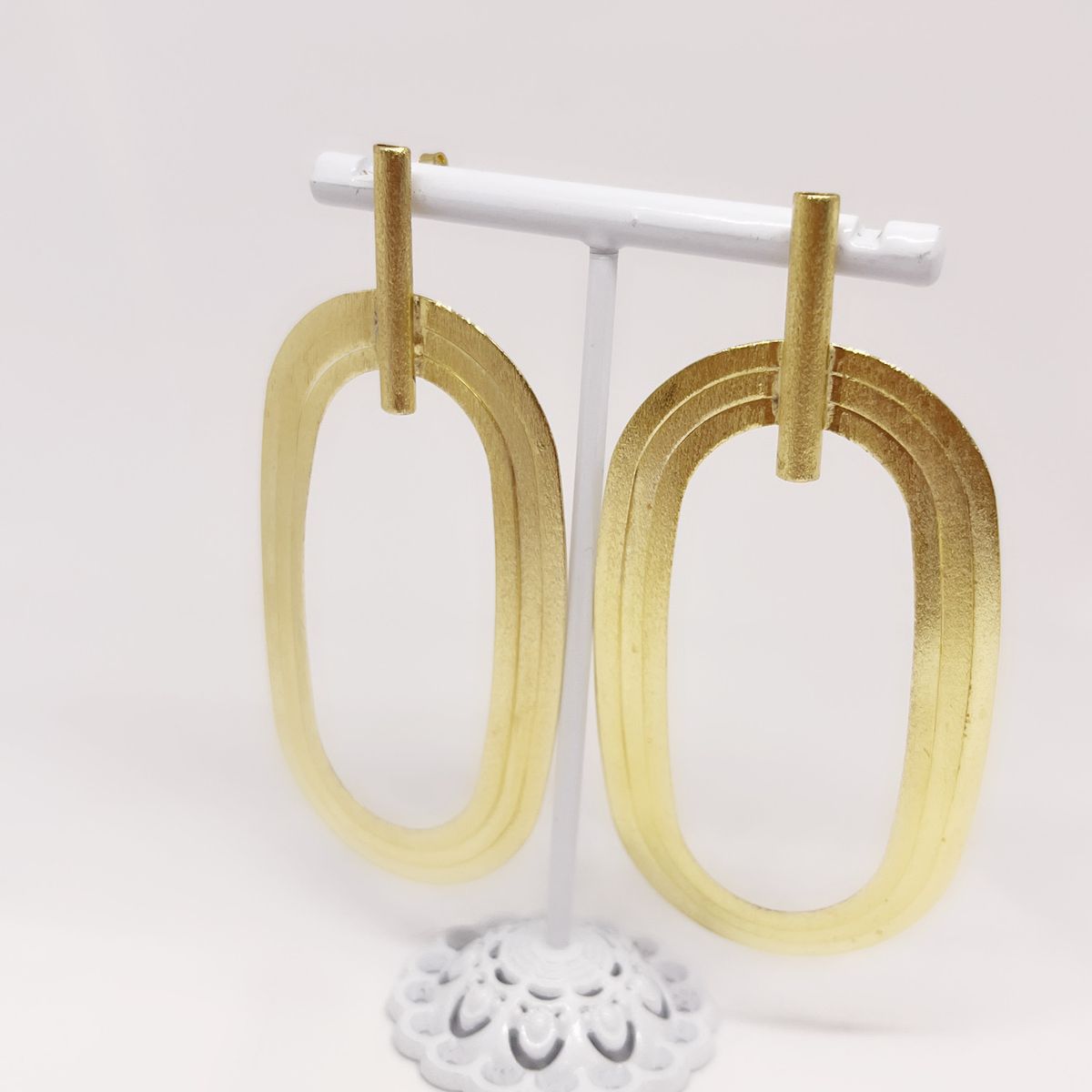 JOYAS GAB - AROS BAÑO ORO AMARILLO OVALOS