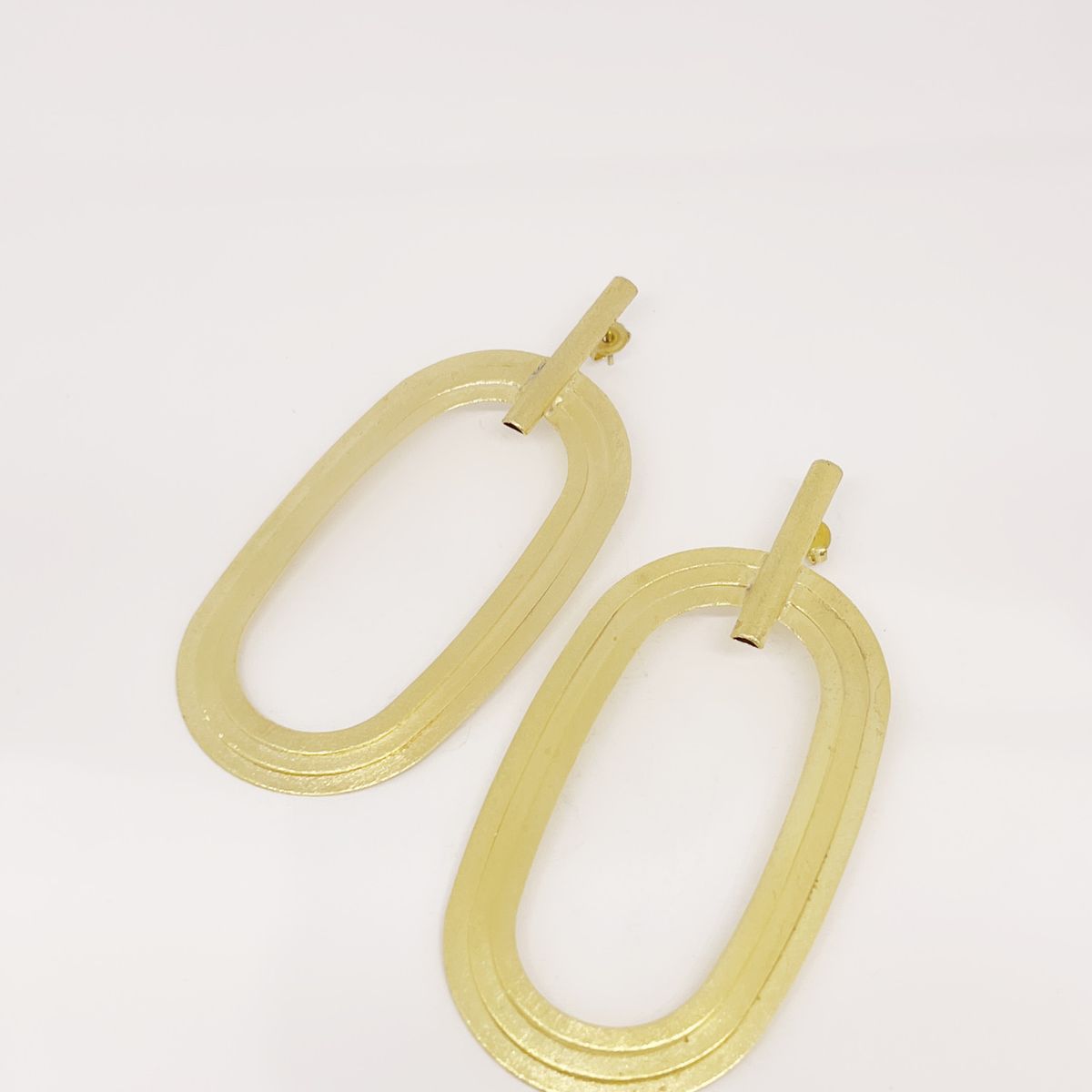 JOYAS GAB - AROS BAÑO ORO AMARILLO OVALOS
