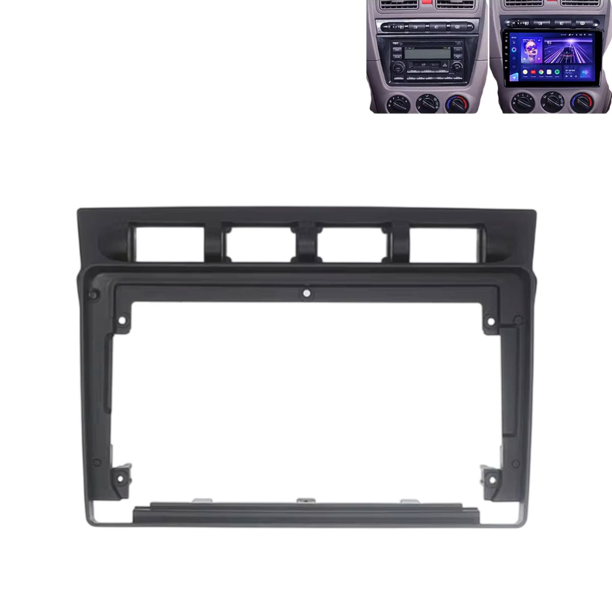 GENERICO - Bisel De Radio Compatible Con Kia Morning 2004-2007 9in 2din