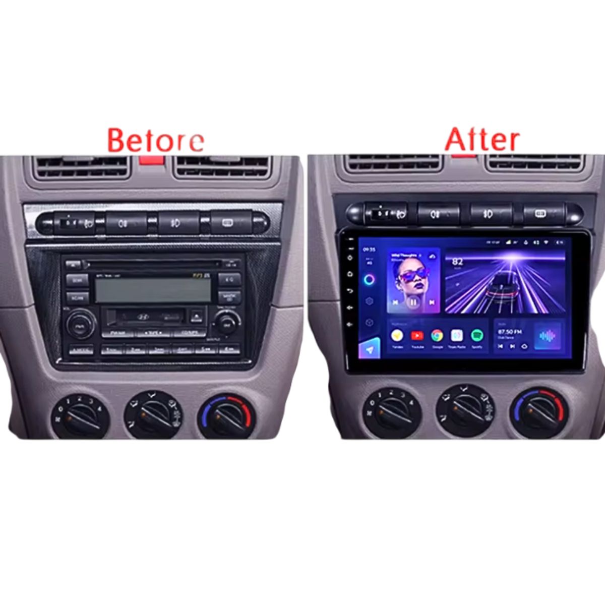 GENERICO - Bisel De Radio Compatible Con Kia Morning 2004-2007 9in 2din