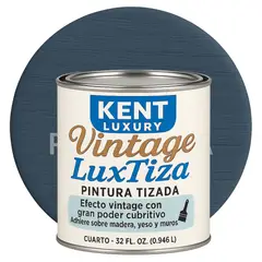 KENT - Pintura Tizada Mate Vintage LuxTiza - 1L - AZUL PORCELANA