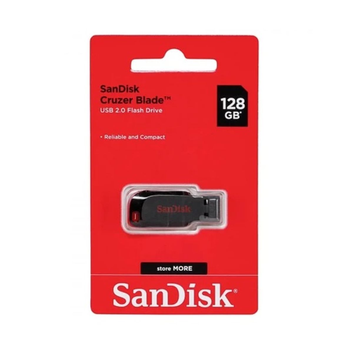 SANDISK - SanDisk Cruzer Blade 128 GB + Alta capacidad USB 2.0