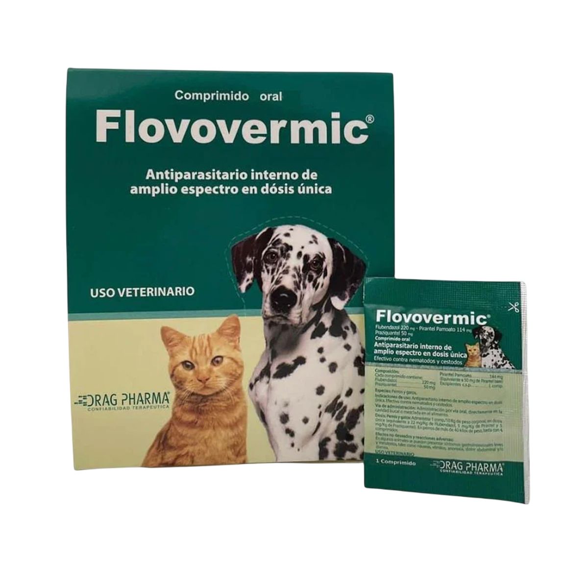 DRAG PHARMA - Flovovermic Antiparasitario para 10 kg