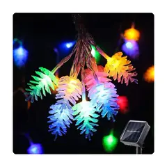 GENERICO - Guirnalda Solar Led 30 Pino Arbol Multicolor