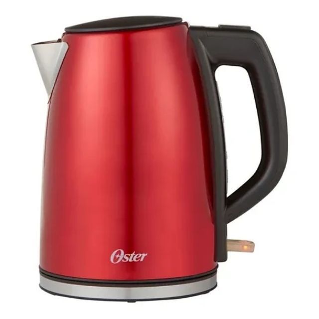 OSTER Hervidor Eléctrico Oster® Acero Inoxidable 1.7 Lt Color Rojo