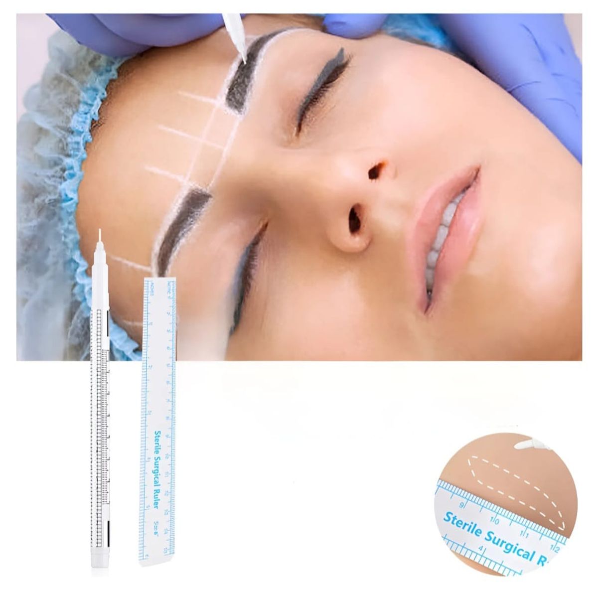 GENERICO - Kit de Herramientas Microblanding Lapiz+Regla