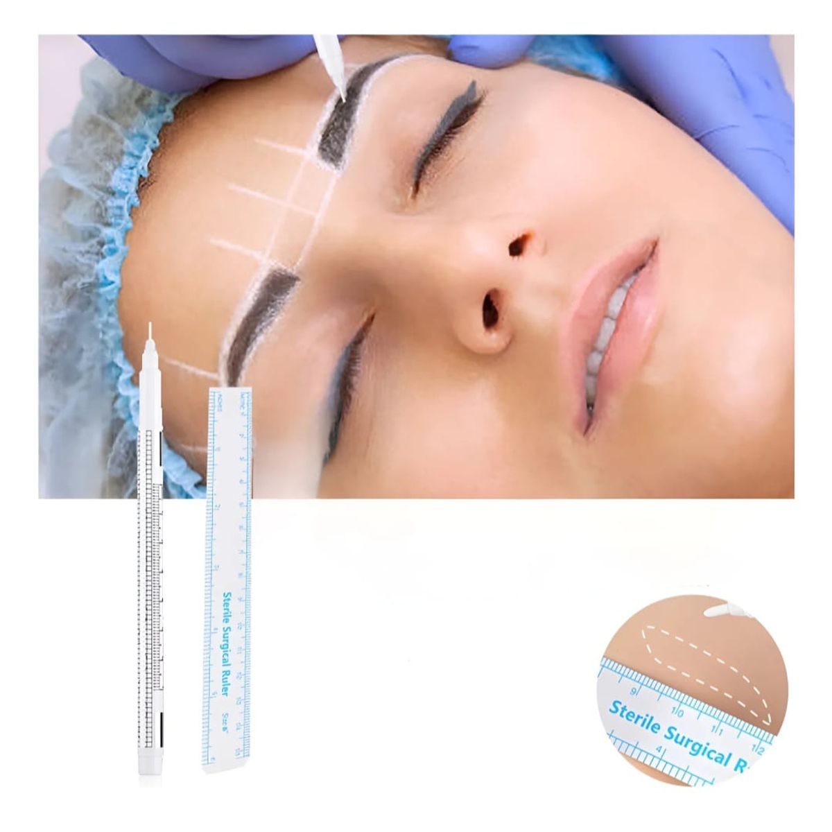 GENERICO - Kit de Herramientas Microblanding Lapiz+Regla