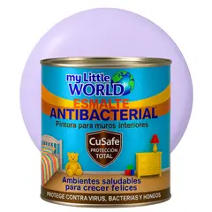WORLD ACRYLIC - ESMALTE AGUA - Antibacterial infantil CUARTO GALON LAVANDA SUAVE