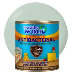 WORLD ACRYLIC - ESMALTE AGUA - Antibacterial infantil CUARTO GALON VERDE AGUA
