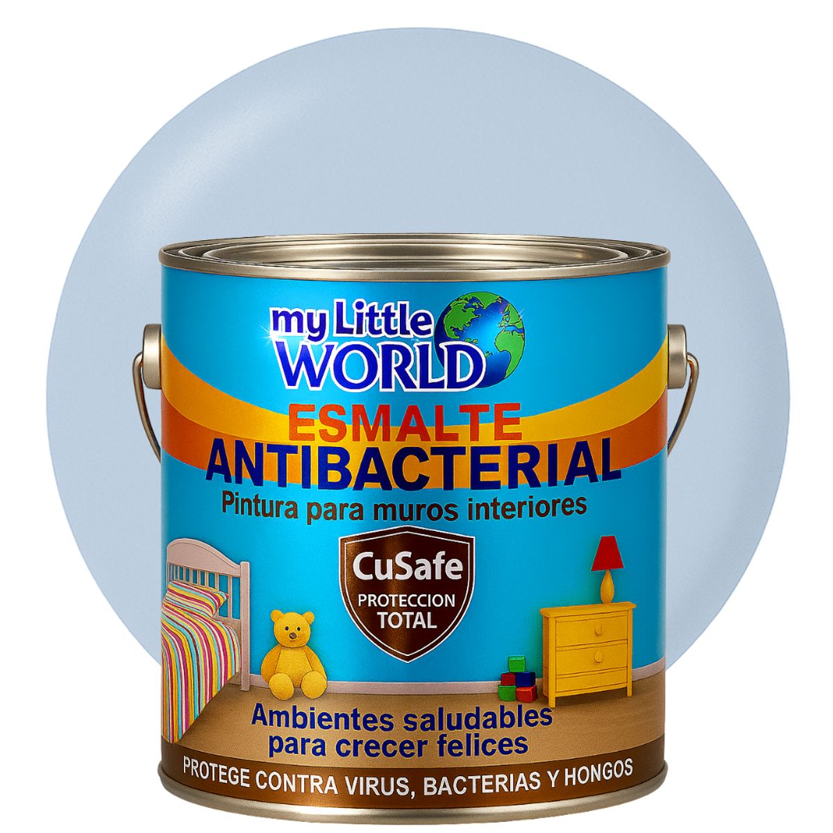 KENT - ESMALTE AGUA - Antibacterial infantil GALON AZUL SERENITY