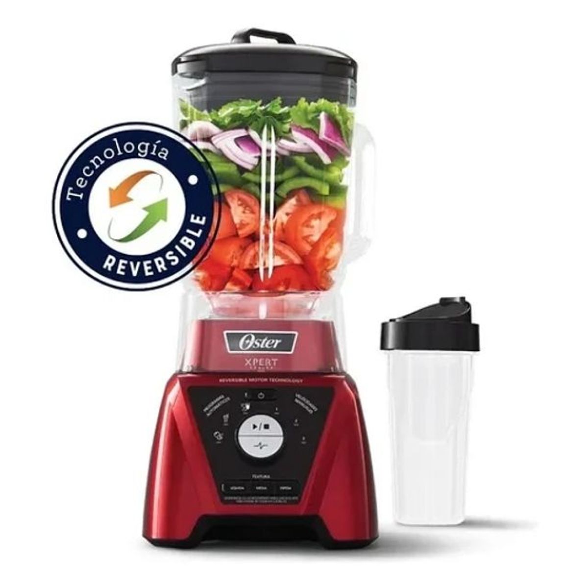 OSTER - Licuadora Xpert Series Control Textura Blend N Go Blst3brpg Color Rojo