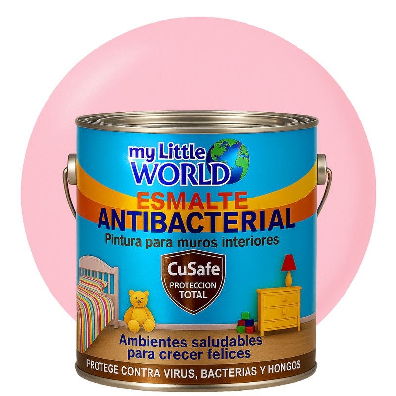 KENT - ESMALTE AGUA - Antibacterial infantil GALON ROSA BEBÉ