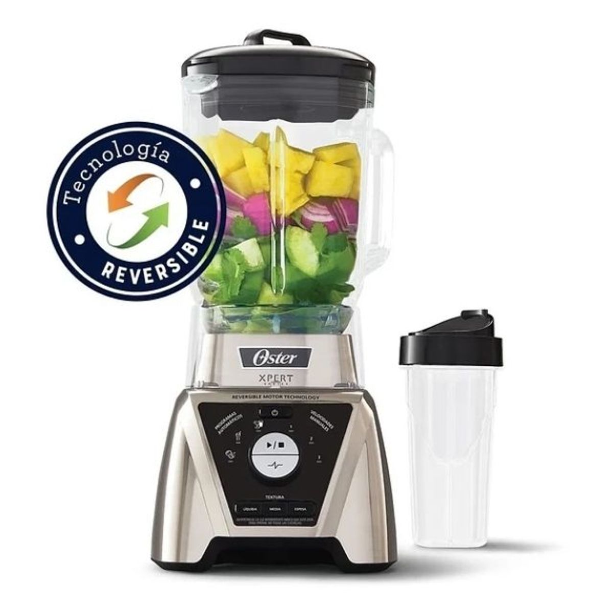 OSTER - Licuadora Xpert Series Niquelada Control De Textura Color Plateado