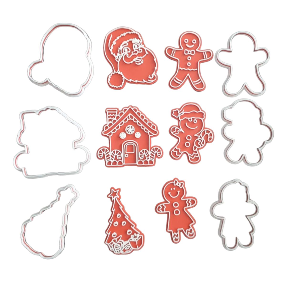 GENERICO - Set 6 Cortadores De Galletas Navidad 10 Cm pack #1