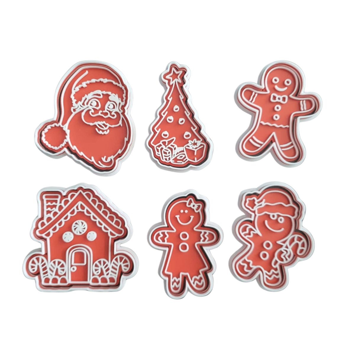 GENERICO - Set 6 Cortadores De Galletas Navidad 6 Cm pack #1