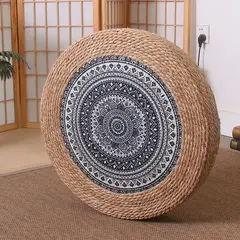 GENERICO - Cojín De Suelo Japonés Tejido A Mano Para Sentarse 40CM