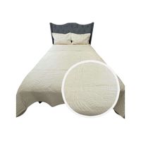 CUBRECAMA QUILT DE LUJO VERANO 2 PLAZA BEIGE