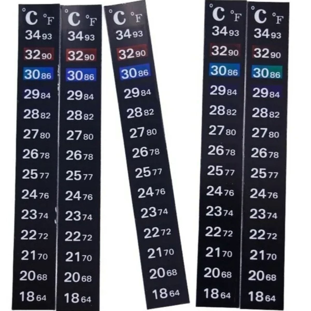 GENERICO - 5 Unidades Termometro Acuario Adhesivo