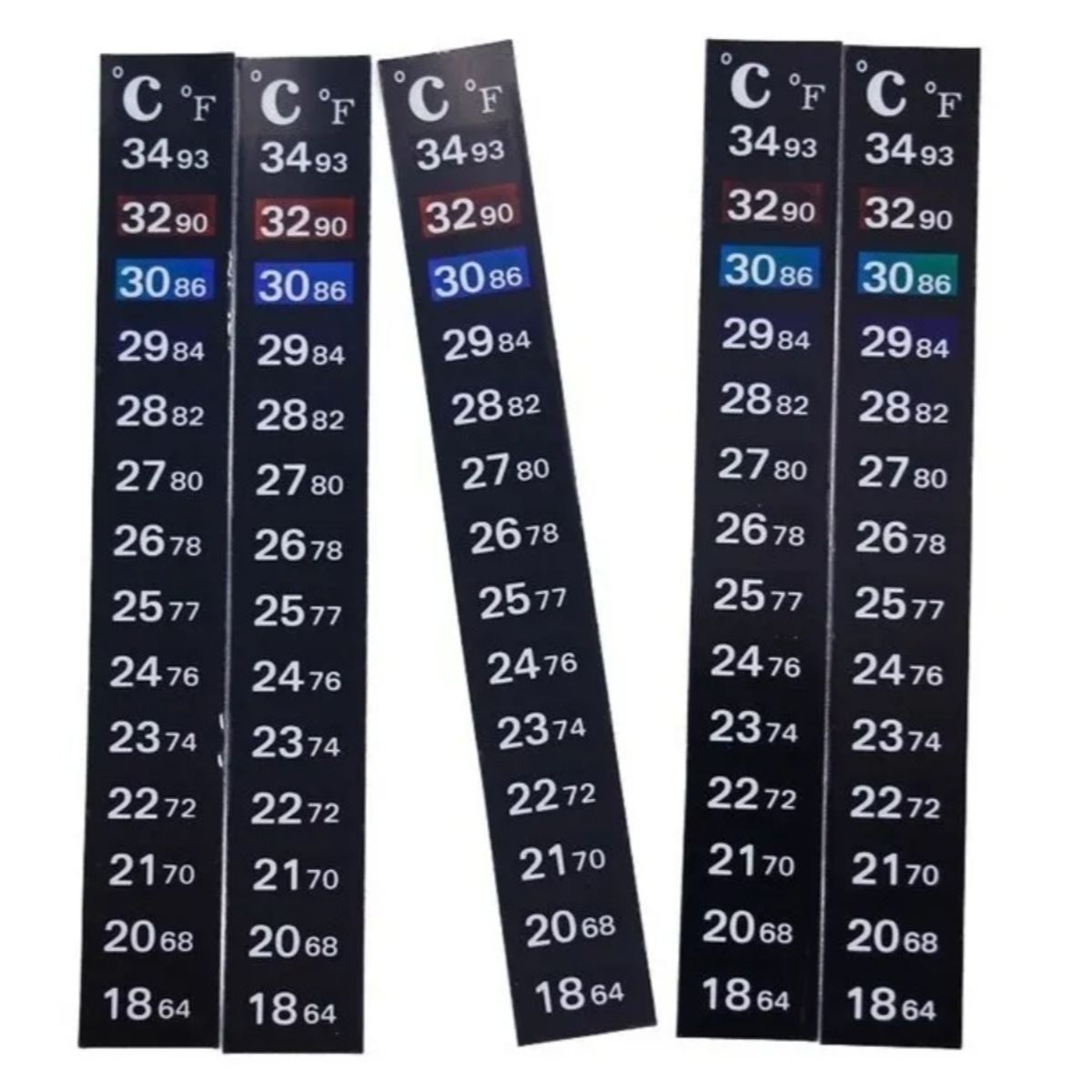 GENERICO - 5 Unidades Termometro Acuario Adhesivo