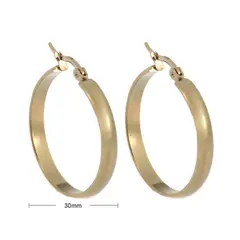 GENERICO - Aros Argollas De Acero Quirúrgico Doradas 30mm