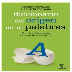 ESPASA - DICCIONARIO DEL ORIGEN DE LAS PALABRAS