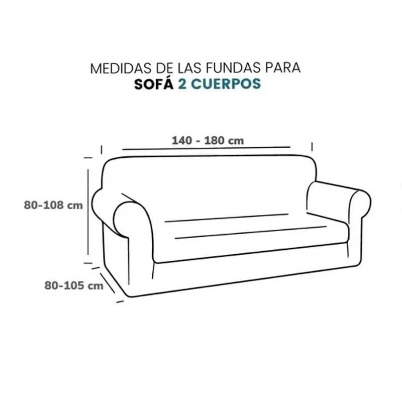 GENERICO - CUBRE SILLON DE 2 CUERPOS TELA TURCA CAFE