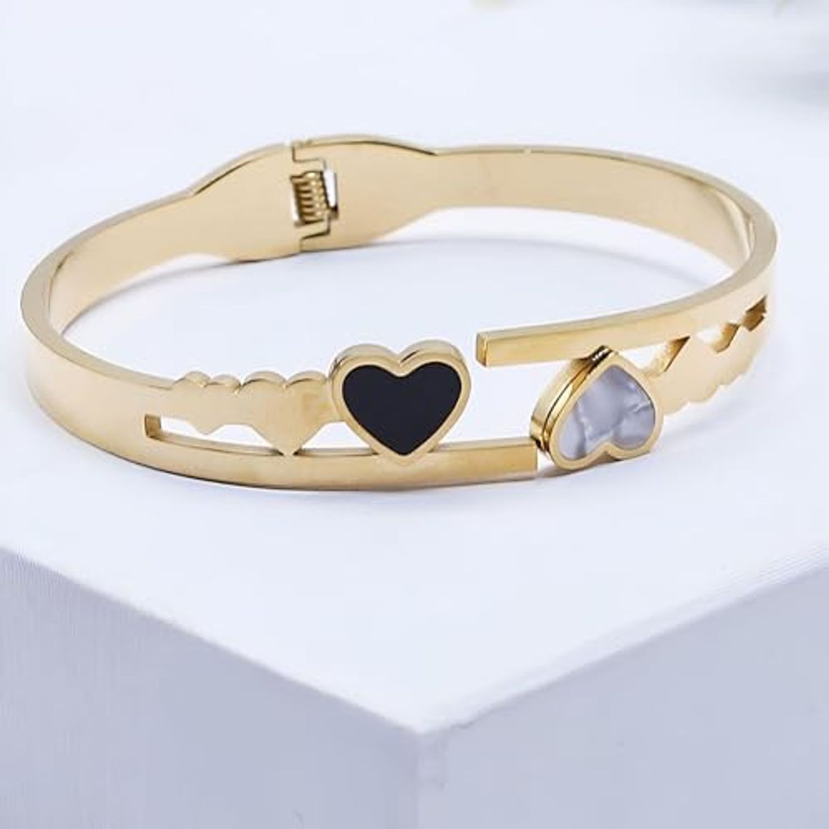 GENERICO - Pulsera Brazalete de Acero Inoxidable Duo Incluye Caja