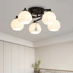 TATEE - Lámpara de techo Cinco cabezas negro 53×22cm Jack-o-lantern