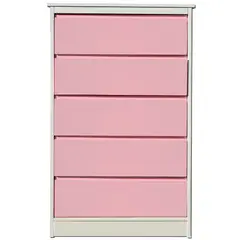 DECORACION CREATIVA - Cajonera Rosado Pastel 5 cajones Minimal