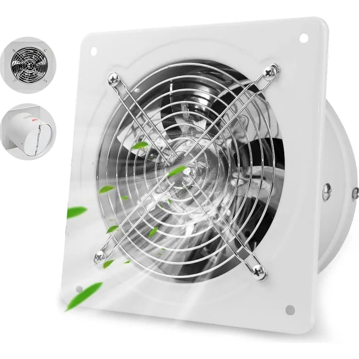 GENERICO - Extractor De Aire Metálico Industrial 6 Pulgadas Para Baño Cocina