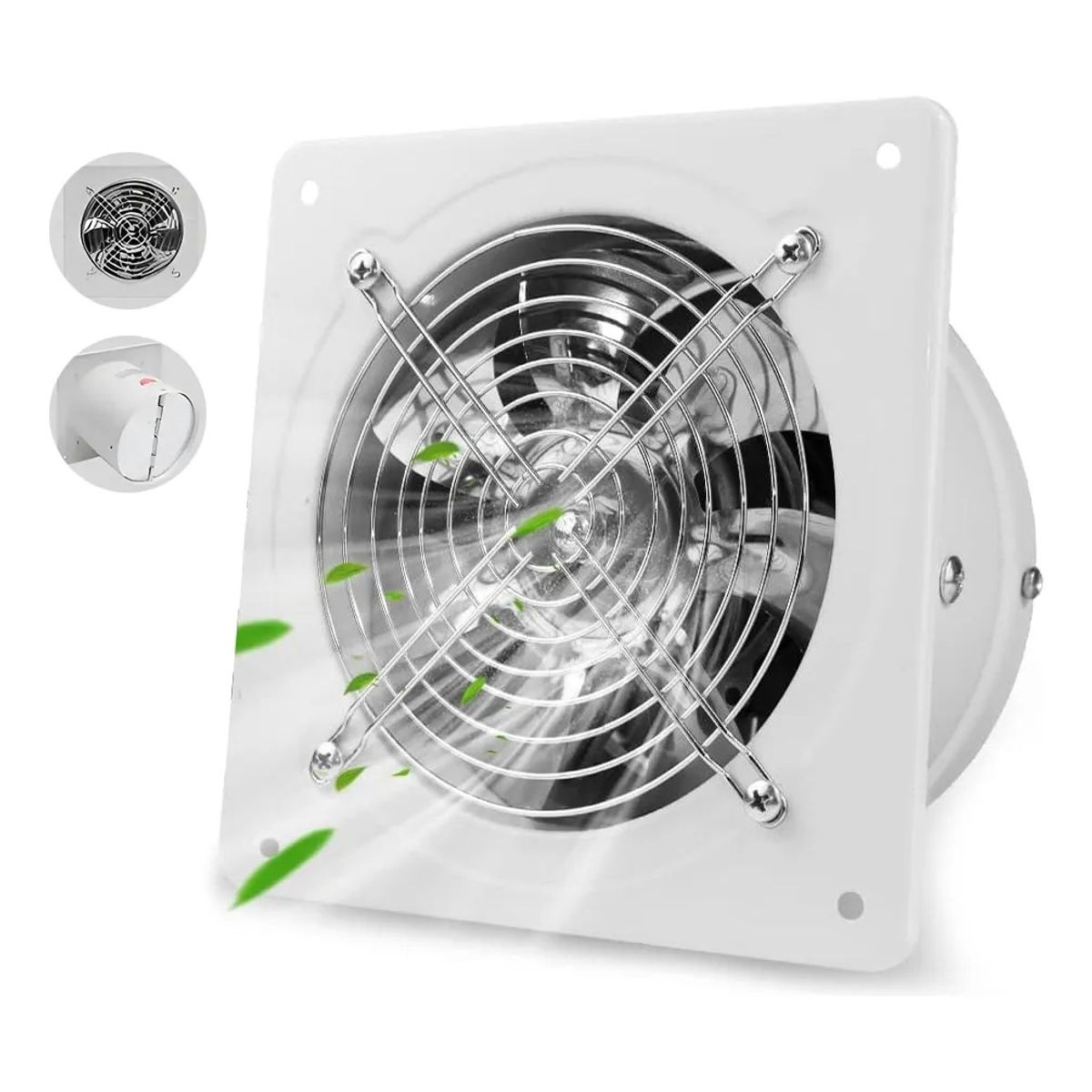 GENERICO - Extractor De Aire Metálico Industrial 6 Pulgadas Para Baño Cocina