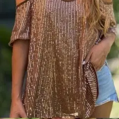 ARRAKASTA - Polera de lentejuelas S-M y L