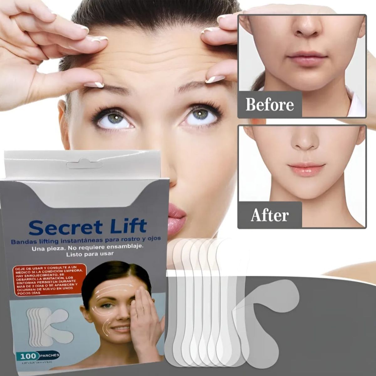 GENERICO - Parches Lifting Facial  Instantaneos 100 piezas