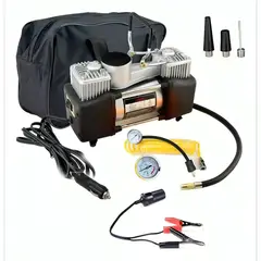 GENERICO - Compresor De Aire Doble Cilindro 12v Inflador Neumaticos