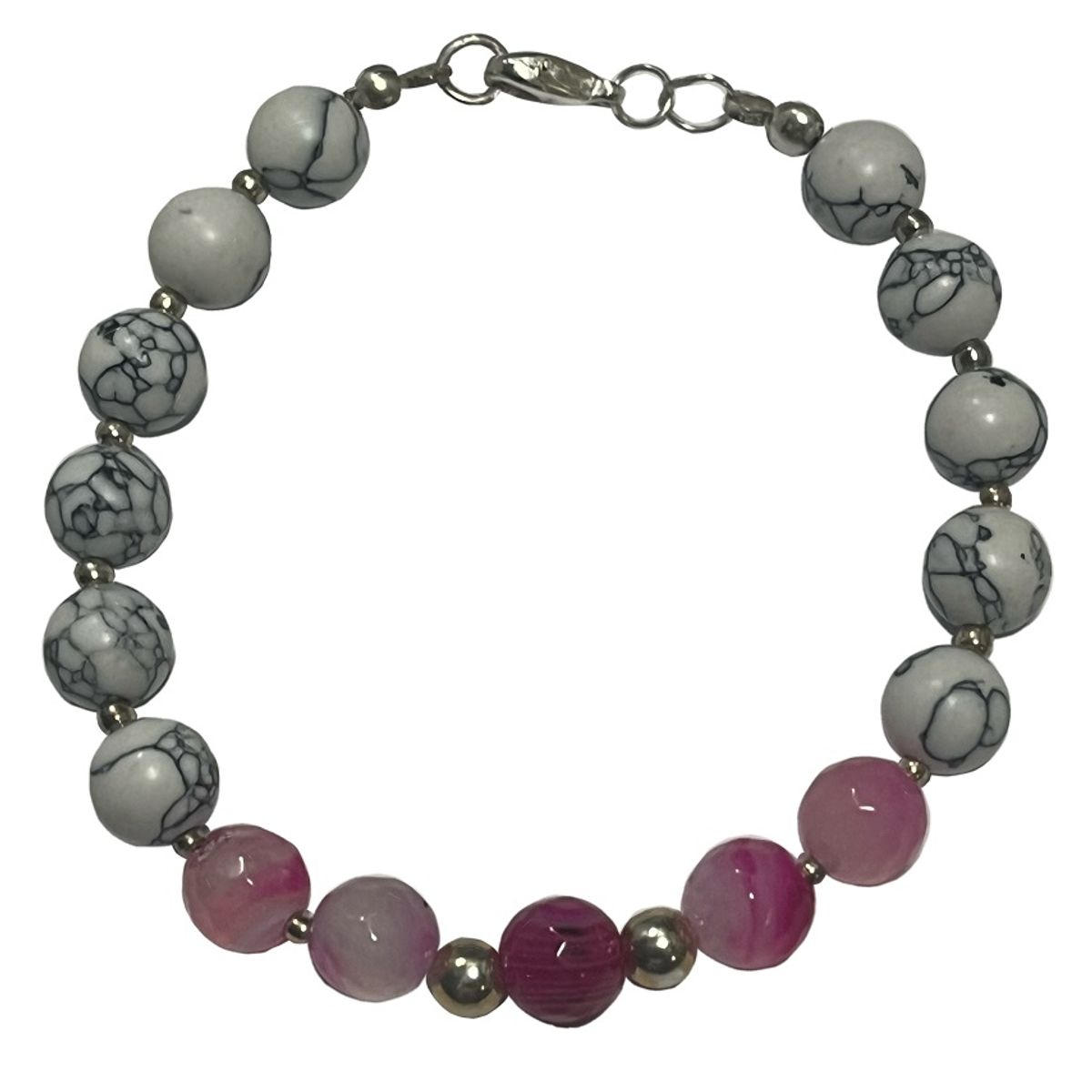 TAETHAI - Pulsera de piedras naturales con plata 925 tai