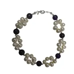 TAETHAI - Pulsera de Perlas y piedras naturales más plata 925