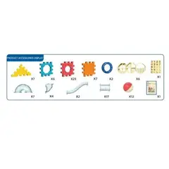 GENERICO - Juguete Bloques Y Tuberias Para Armar Pista 95 Piezas