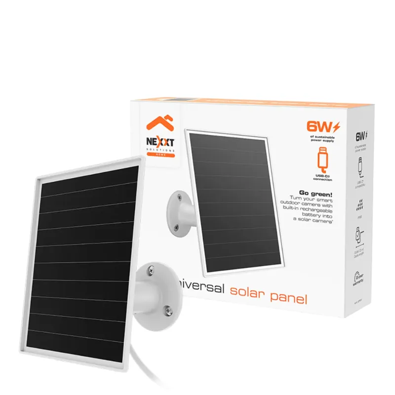 NEXXT SOLUTIONS - Nexxt NHC-SP6W Panel Solar 6W USB-C Exterior IP66 para Cámaras