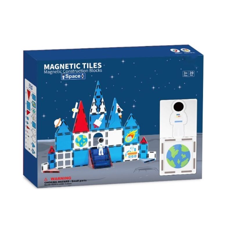 GENERICO - Juguete Bloques Magnéticos Espacial Para Armar 39 Piezas