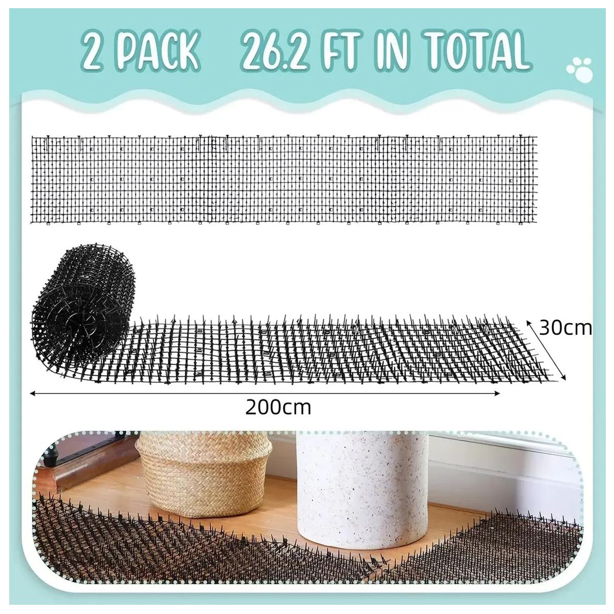 GENERICO - 10 Alfombrillas De Miedo Para Gatos, Jardín, Antigato, Tiras