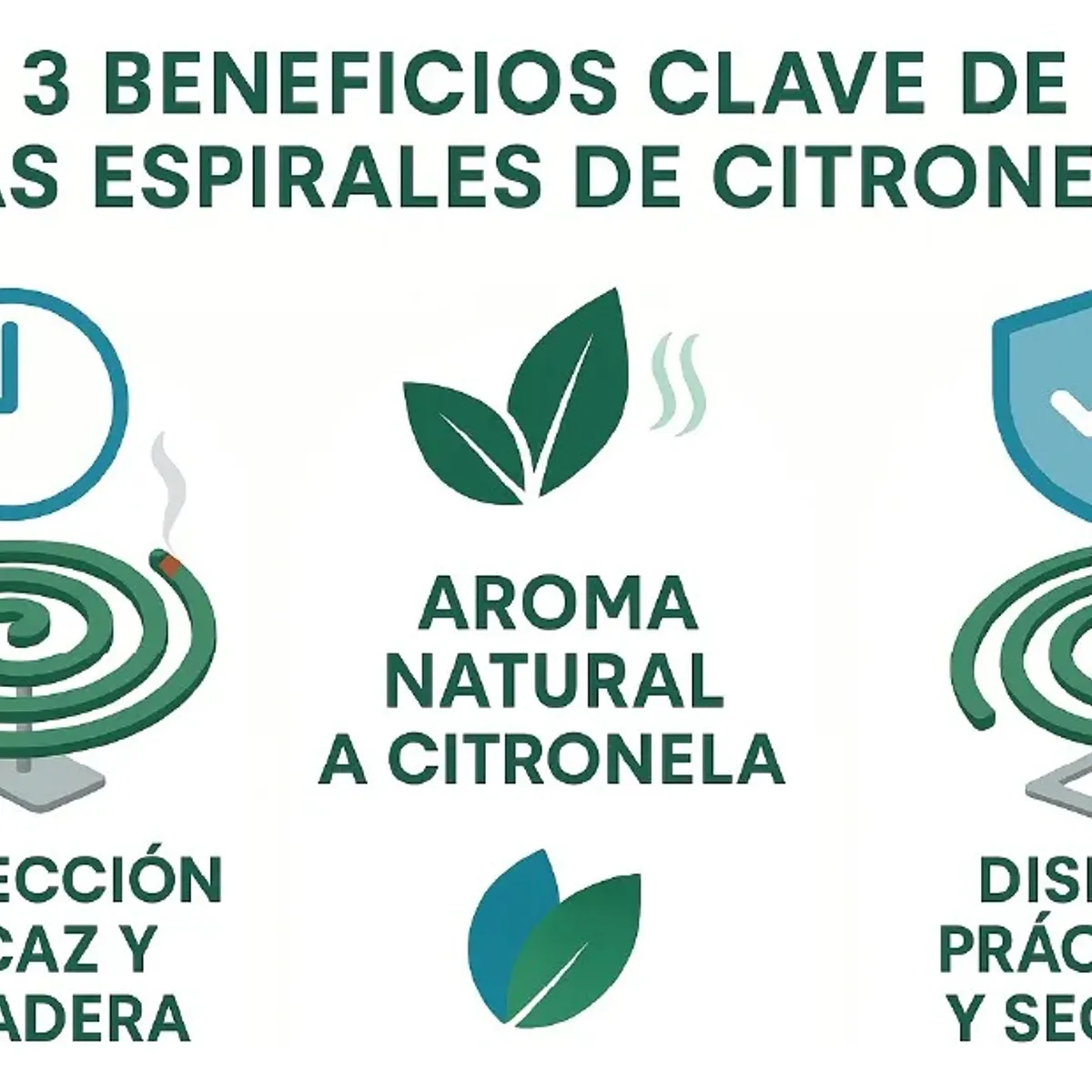 GENERICO - Espirales Citronela Mosquito Zancudo 30 U - Sin Deet Natural