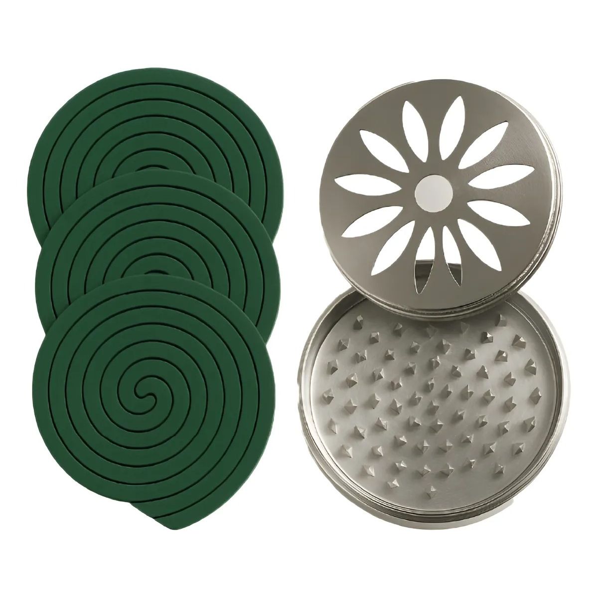 GENERICO - Espirales Citronela Mosquitos Zancudo 30 Uni + Soporte Metal