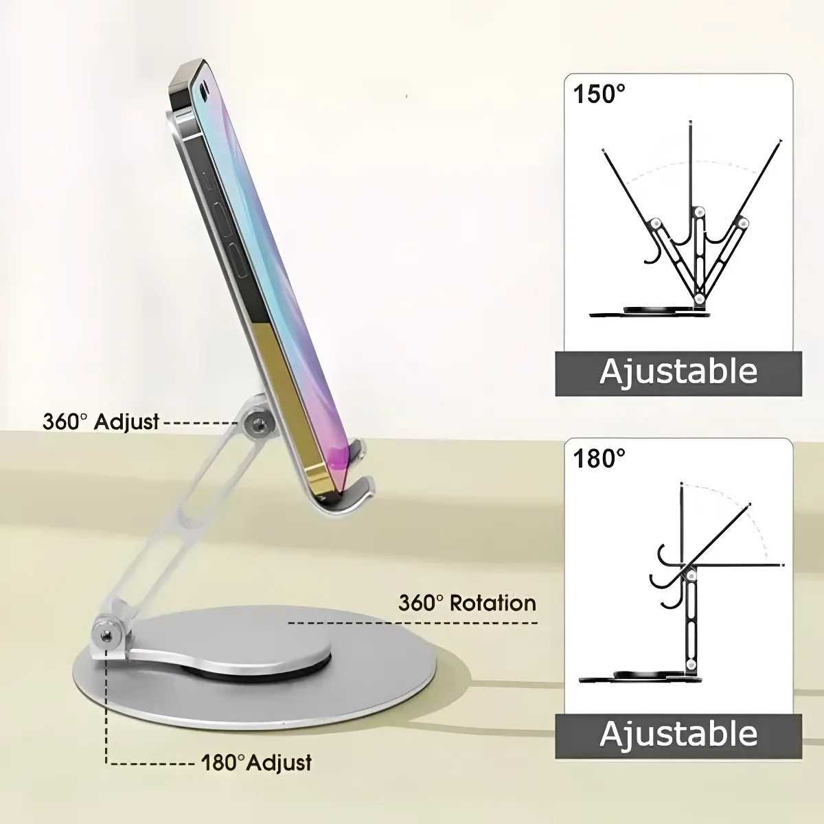GENERICO - Soporte Celular Para Ipad Tablet Escritorio Giratorio