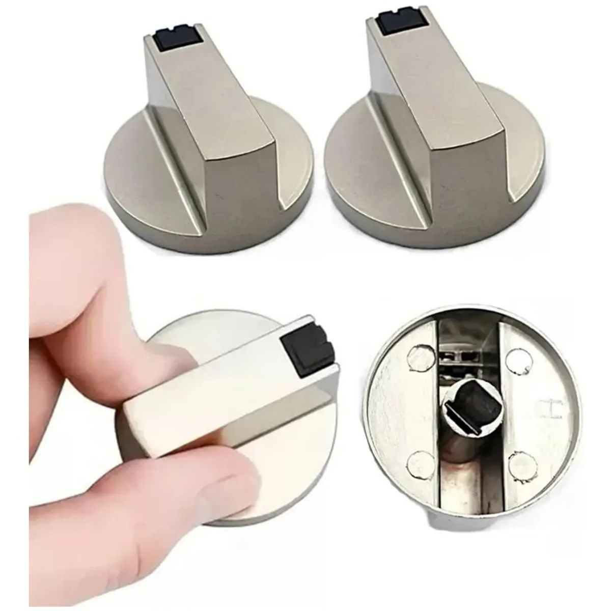 GENERICO - 4 Piezas Perillas Encimeras Y Hornos, Material Metálicas