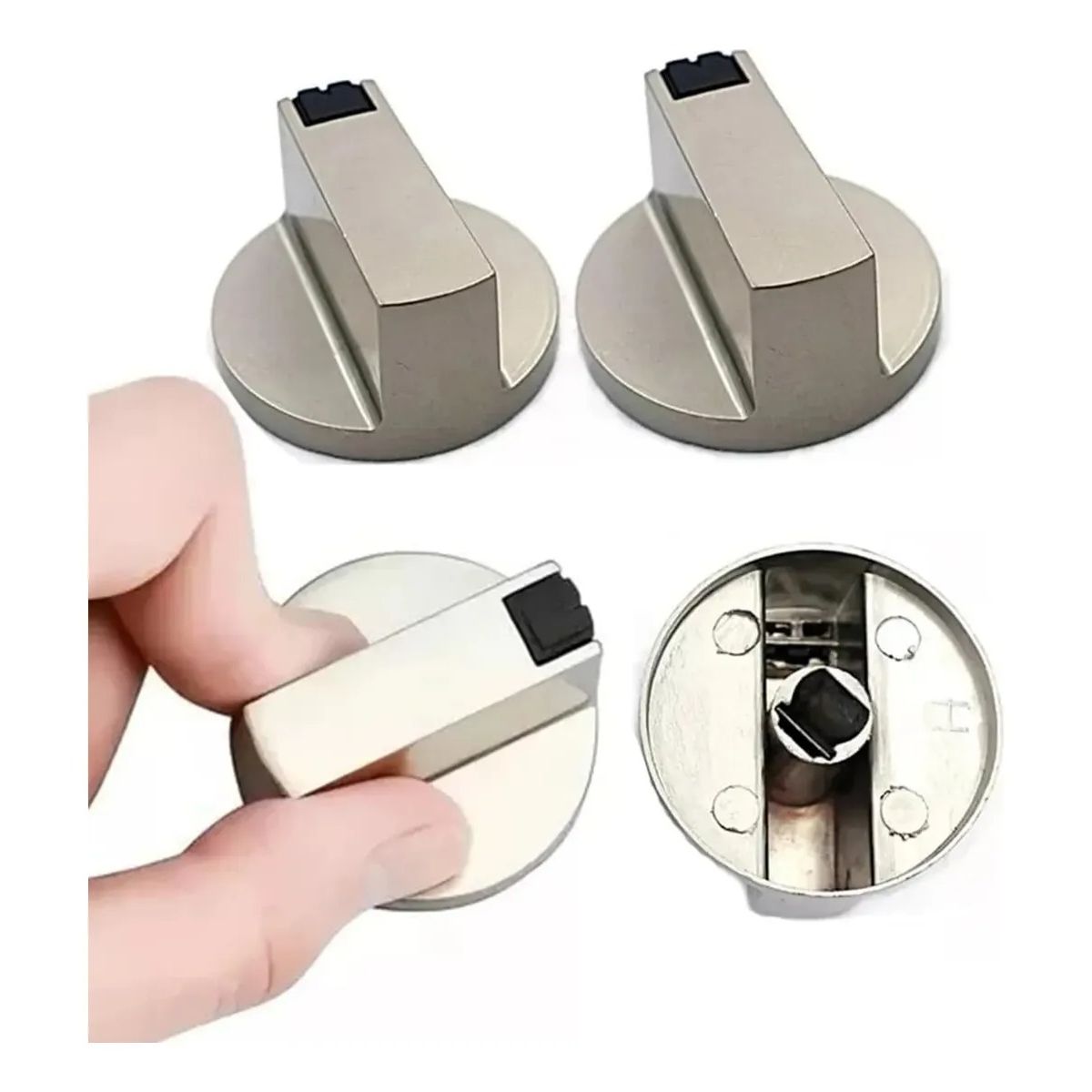 GENERICO - 4 Piezas Perillas Encimeras Y Hornos, Material Metálicas