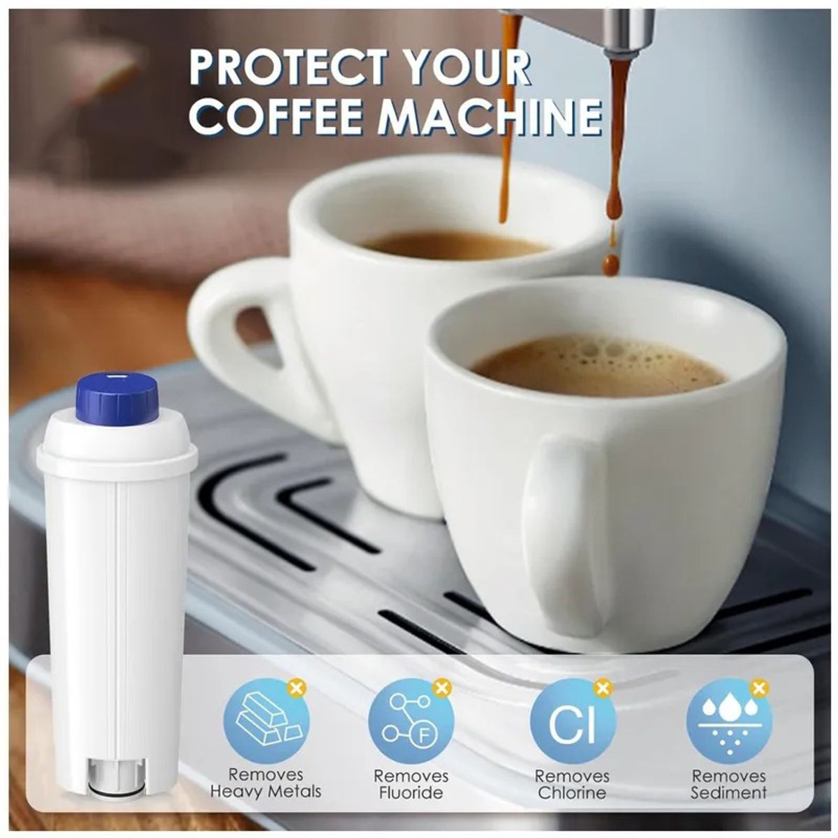 GENERICO - Filtro De Agua Para Cafeteras Delonghi Dlsc002 Ser3017 Ec800
