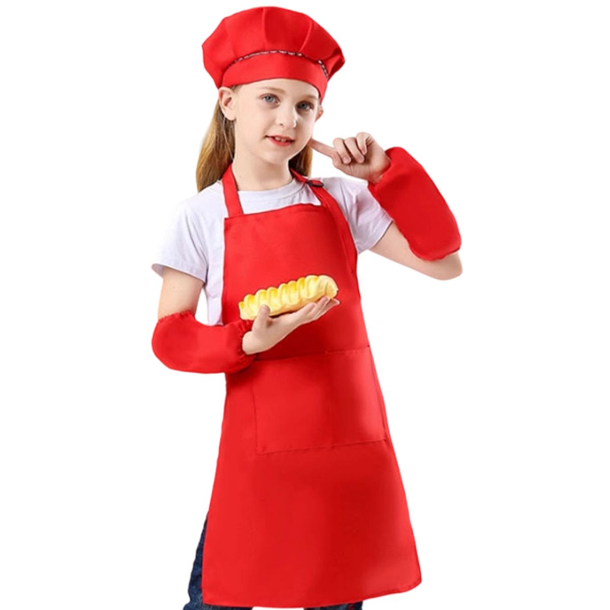 ATURE - Set Delantal Y Gorro Chef Infantil Y Mangas
