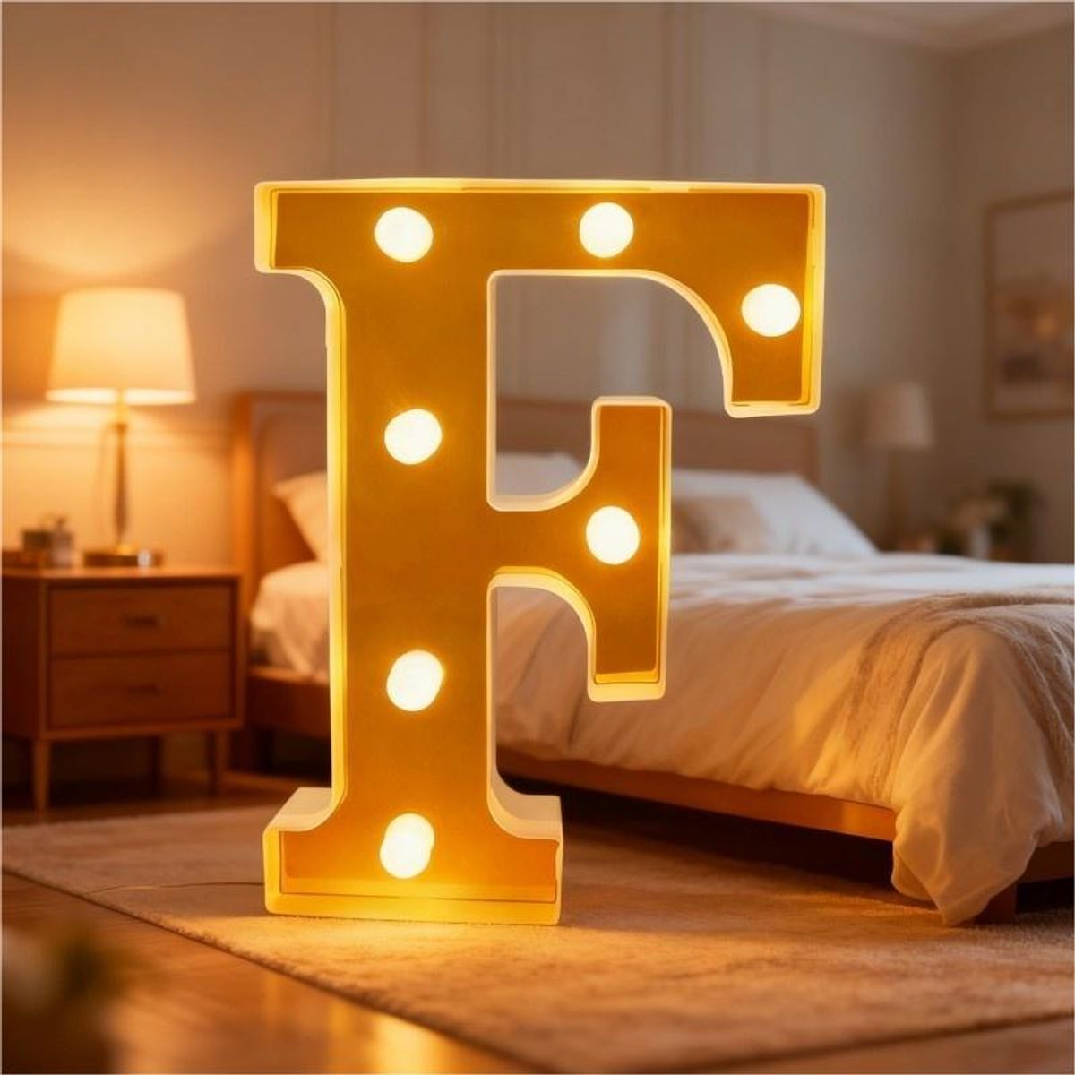 GENERICO - Letras Decorativas Con Luces Led «F»