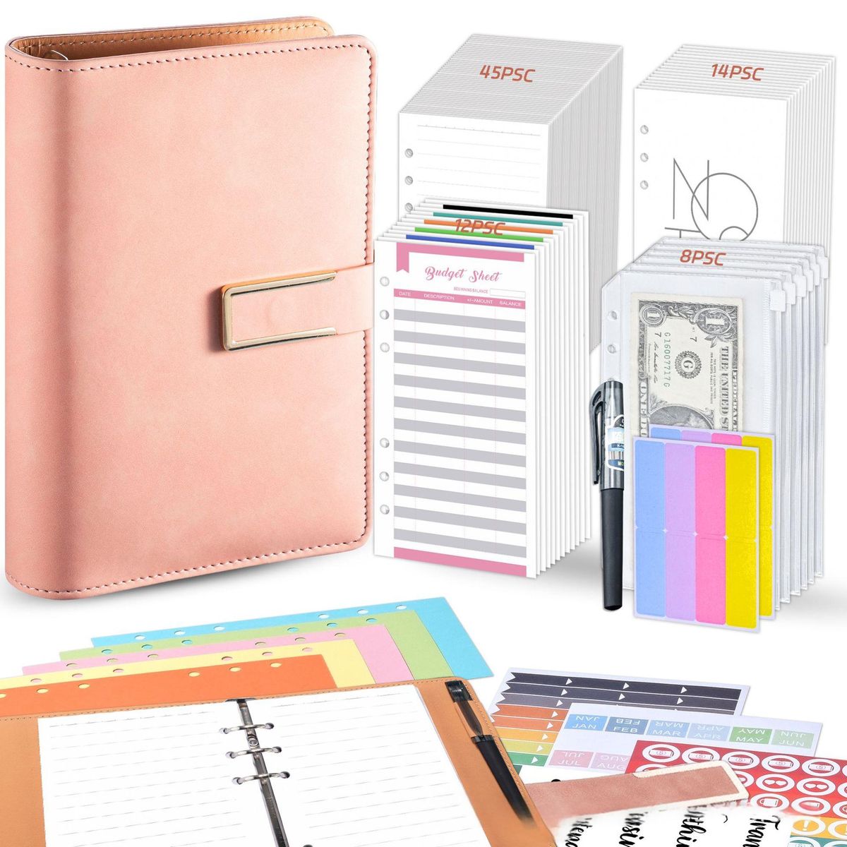 ATURE - Set Organizador De Dinero Gastos Y Presupuestos Libreta A6